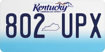 KY license plate 802UPX