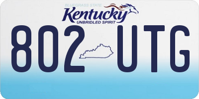 KY license plate 802UTG