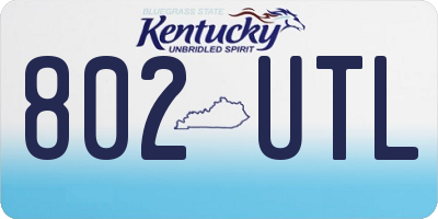 KY license plate 802UTL