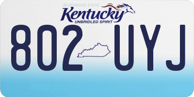 KY license plate 802UYJ