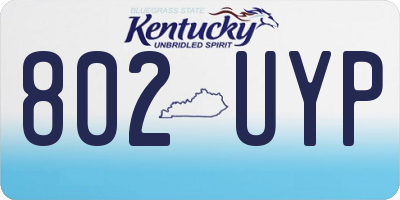 KY license plate 802UYP