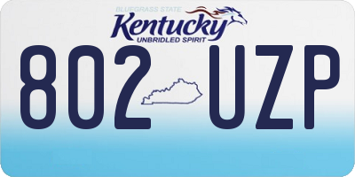 KY license plate 802UZP
