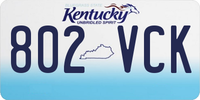 KY license plate 802VCK