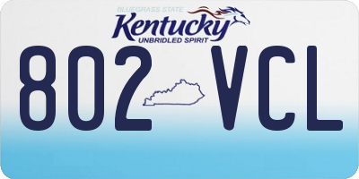 KY license plate 802VCL