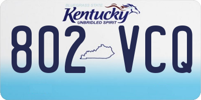 KY license plate 802VCQ