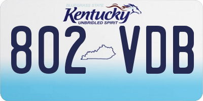 KY license plate 802VDB