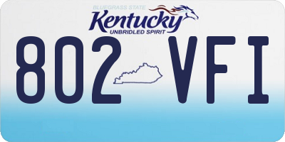 KY license plate 802VFI