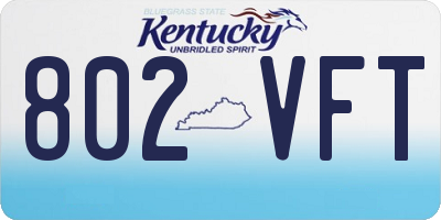 KY license plate 802VFT