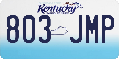 KY license plate 803JMP
