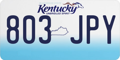 KY license plate 803JPY