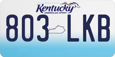 KY license plate 803LKB