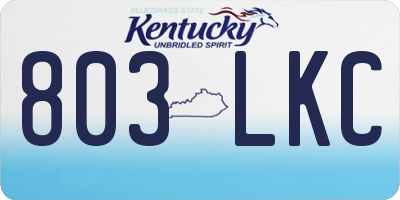 KY license plate 803LKC