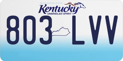 KY license plate 803LVV
