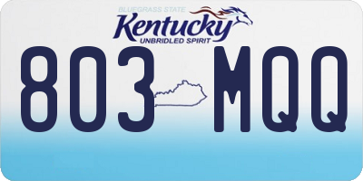 KY license plate 803MQQ