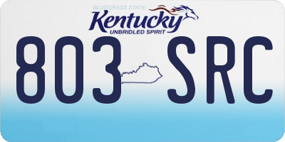 KY license plate 803SRC