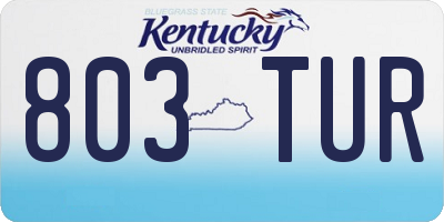 KY license plate 803TUR