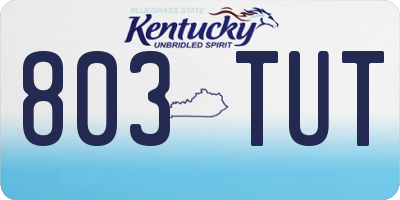 KY license plate 803TUT