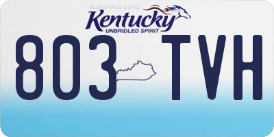 KY license plate 803TVH