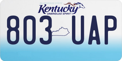 KY license plate 803UAP