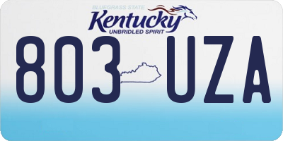 KY license plate 803UZA