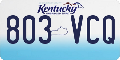 KY license plate 803VCQ