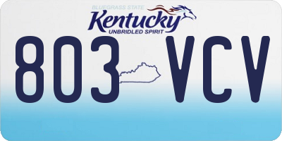 KY license plate 803VCV