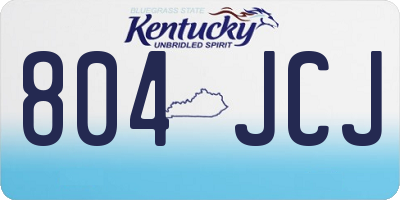 KY license plate 804JCJ