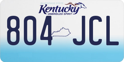 KY license plate 804JCL