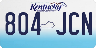 KY license plate 804JCN