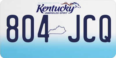 KY license plate 804JCQ