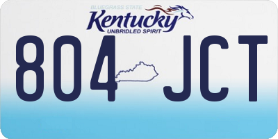 KY license plate 804JCT