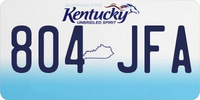 KY license plate 804JFA