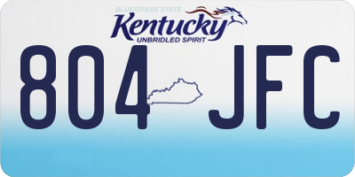 KY license plate 804JFC