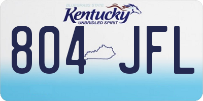 KY license plate 804JFL