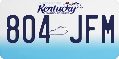 KY license plate 804JFM
