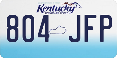 KY license plate 804JFP