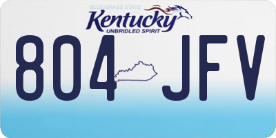 KY license plate 804JFV