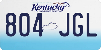 KY license plate 804JGL