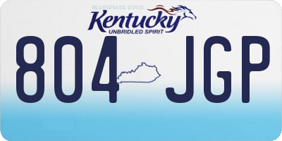 KY license plate 804JGP