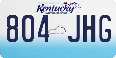 KY license plate 804JHG