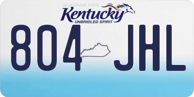 KY license plate 804JHL