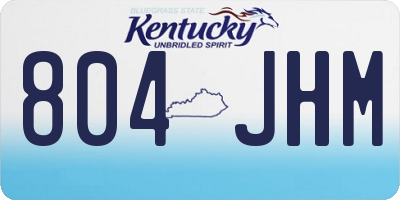 KY license plate 804JHM