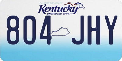 KY license plate 804JHY