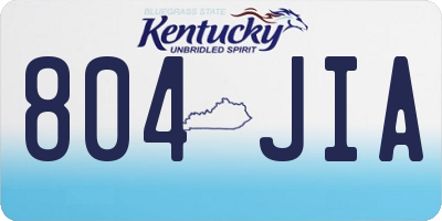 KY license plate 804JIA