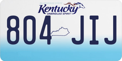 KY license plate 804JIJ