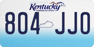 KY license plate 804JJO