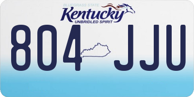 KY license plate 804JJU