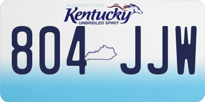 KY license plate 804JJW