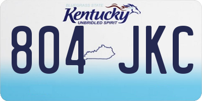KY license plate 804JKC