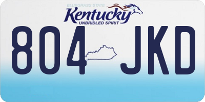 KY license plate 804JKD